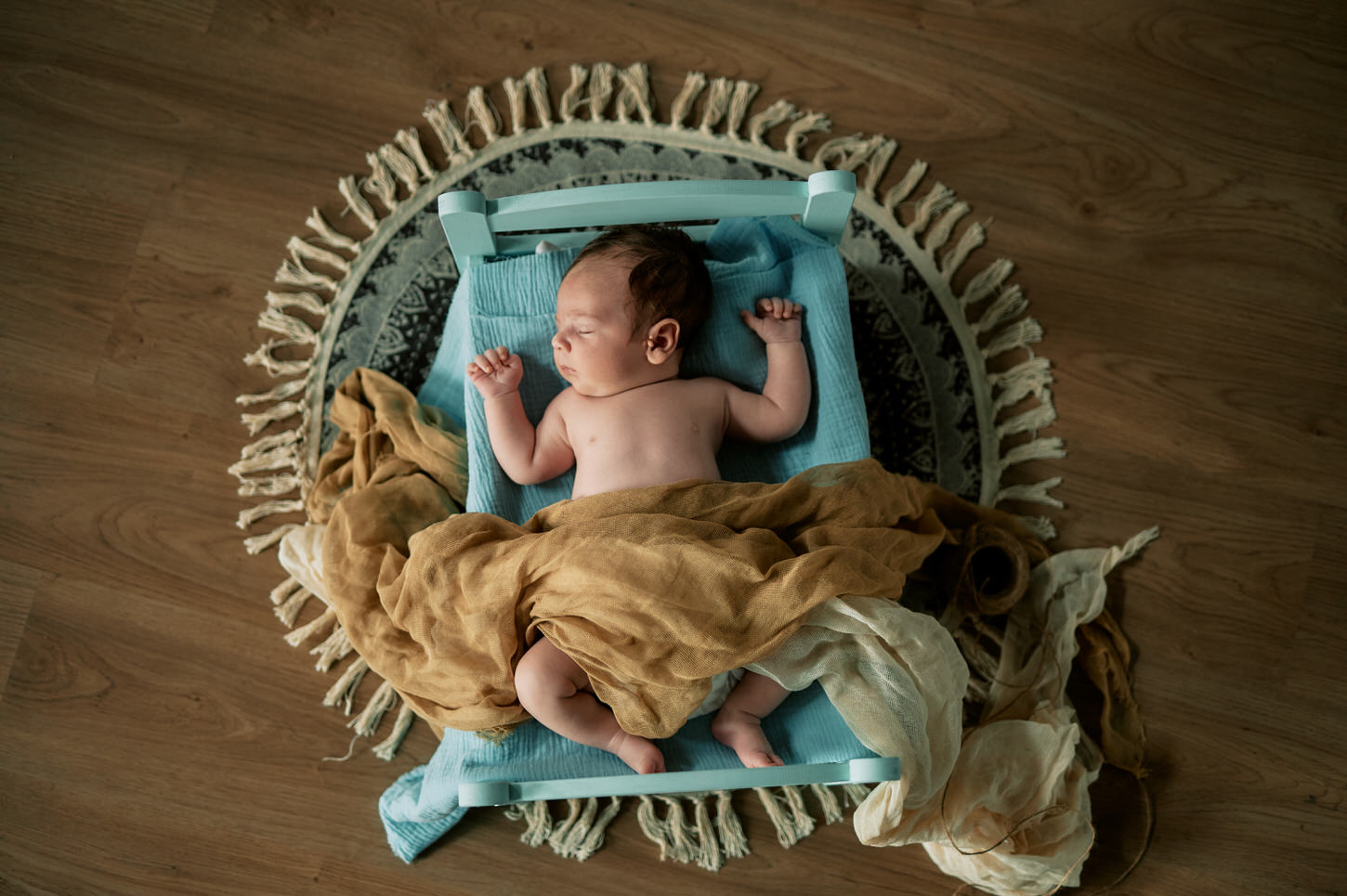 Little Boy Sleeping Newborn