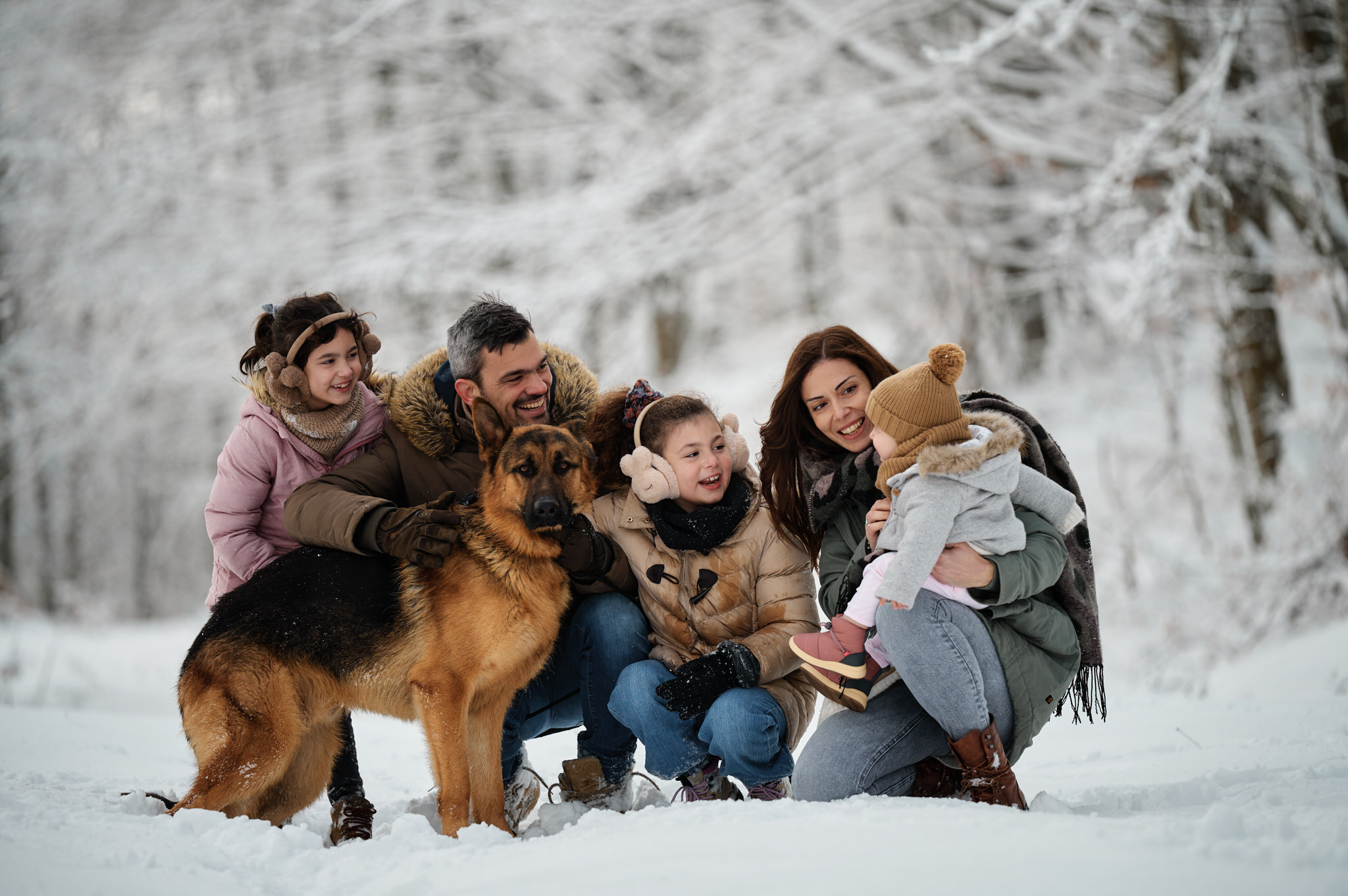 Οικογενειακή φωτογράφιση στα χιόνια